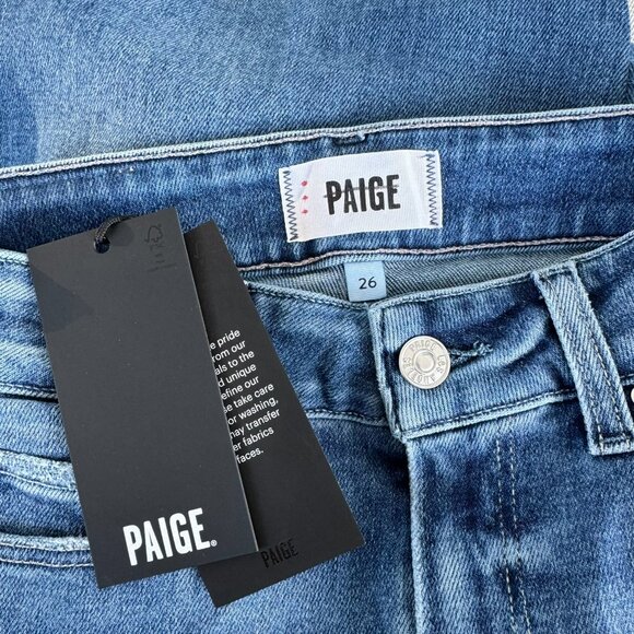 Paige Anessa Wide-Leg Ankle Jeans Westminster Medium Blue 26 - Picture 9 of 11